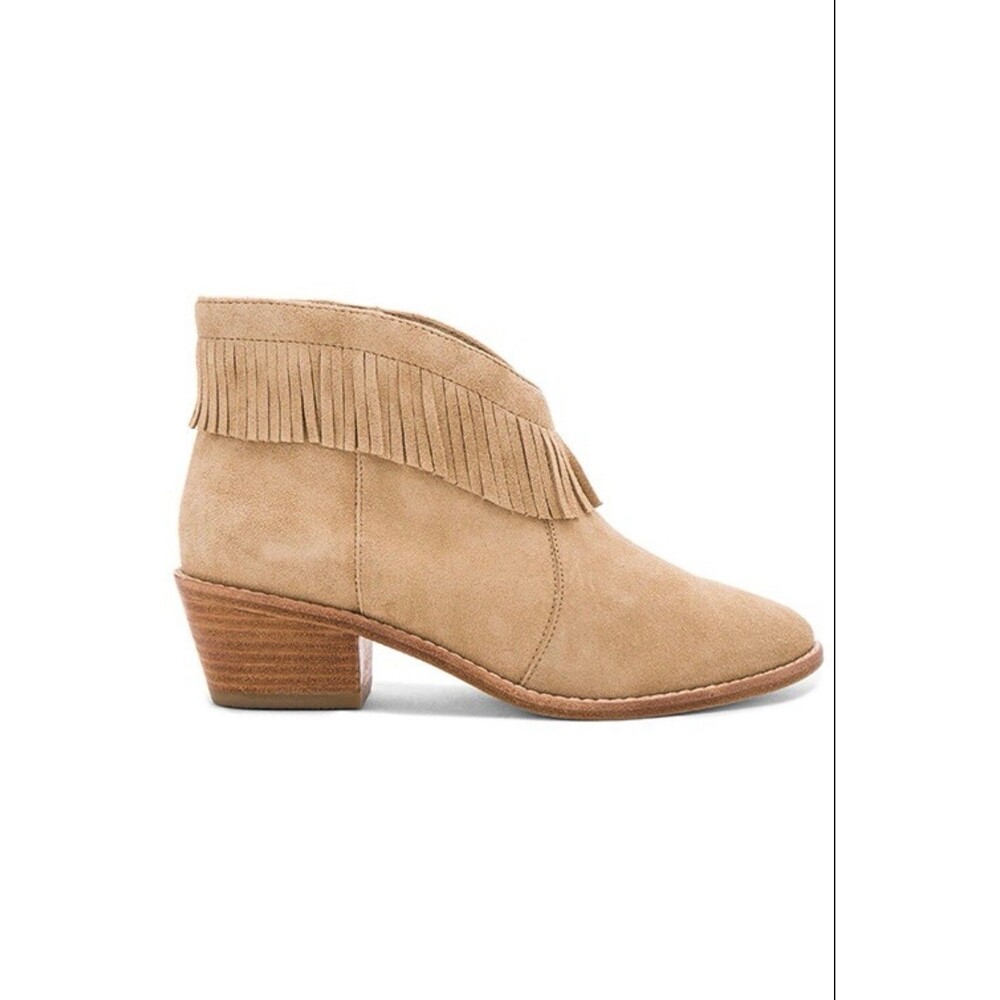Joie Makena Fringed Western Style Ankle Boots Wmns Sz 8 US / 38 EU COLOR: BUFF